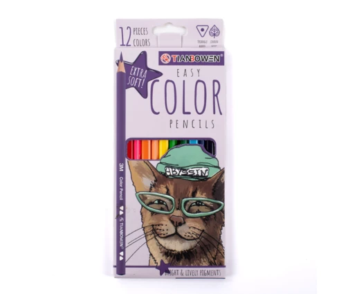Карандаши цветные Color, деревянные, 12 цветов